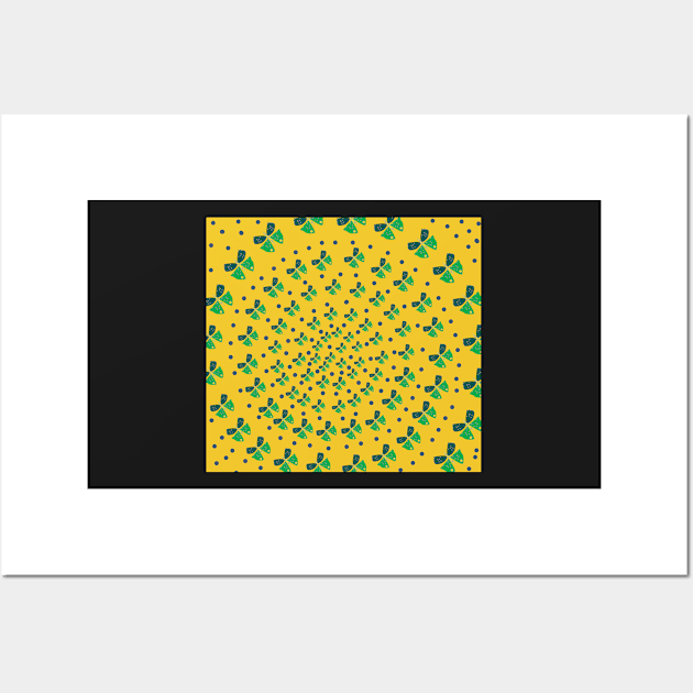 Butterfly spiral in yellow Wall Art by cocodes